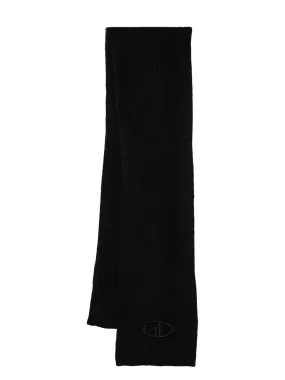 Goldbergh - chunky-knit embroidered logo scarf