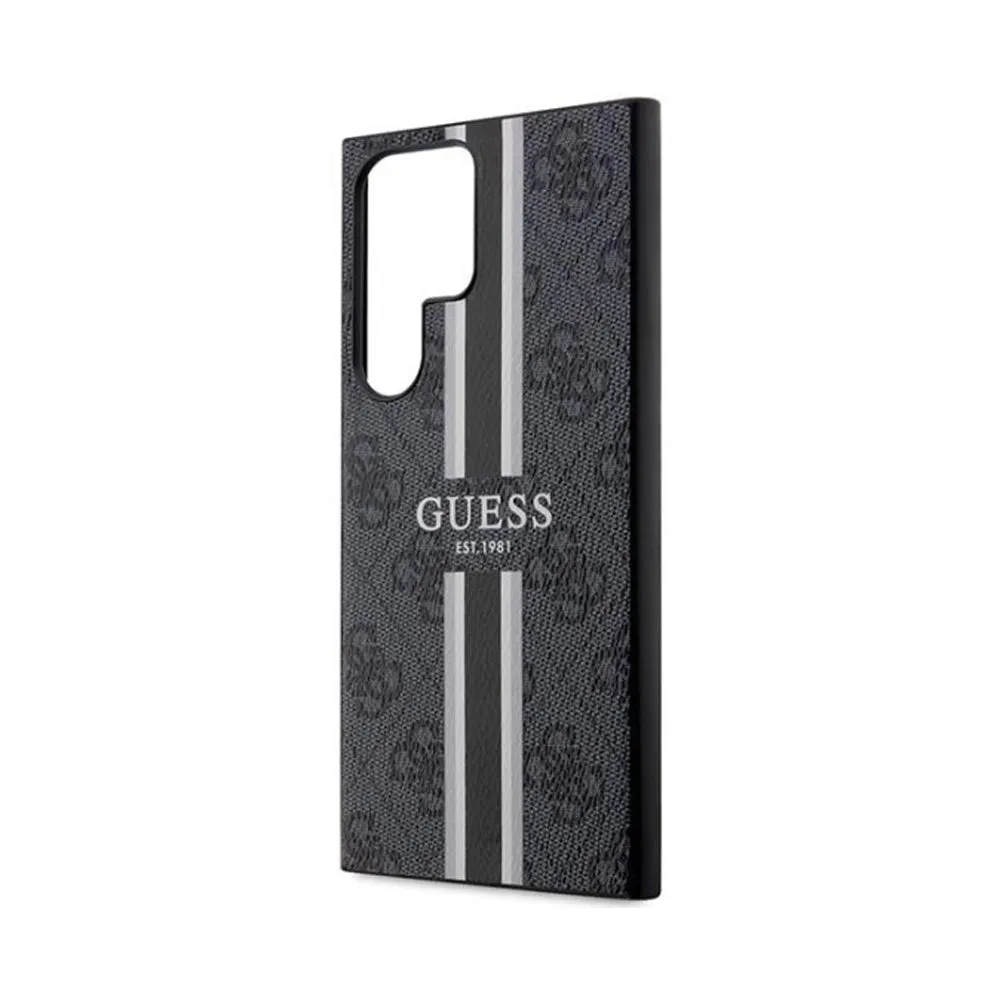 Guess Mobile Phone Case S23 Ultra S918 Black / Black Hardcase 4G Printed Stripe