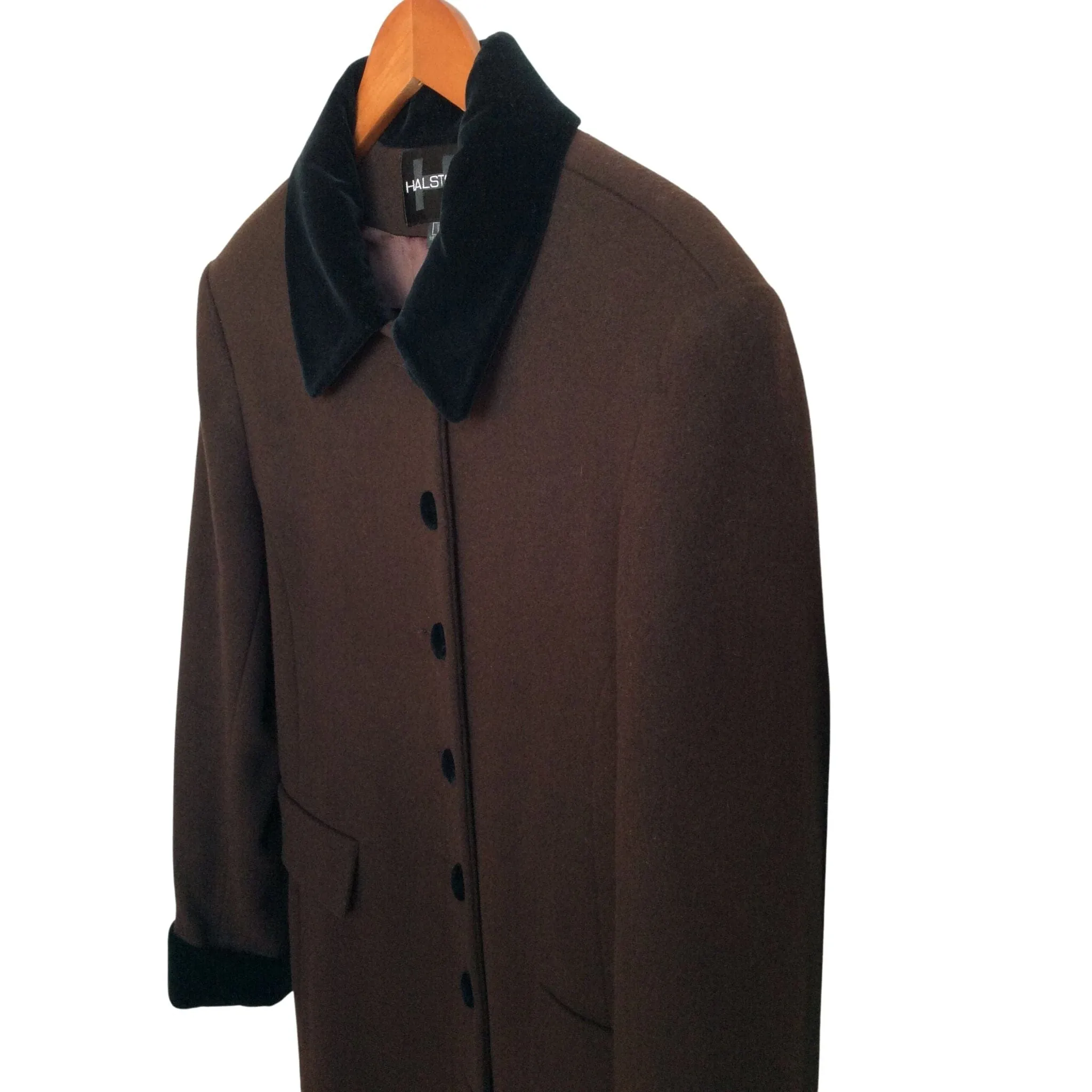 Halston Maxi Wool Coat