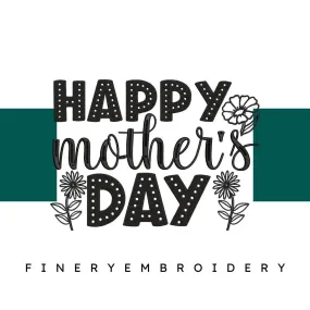 Happy-mothers-day- Mom Embroidery Design