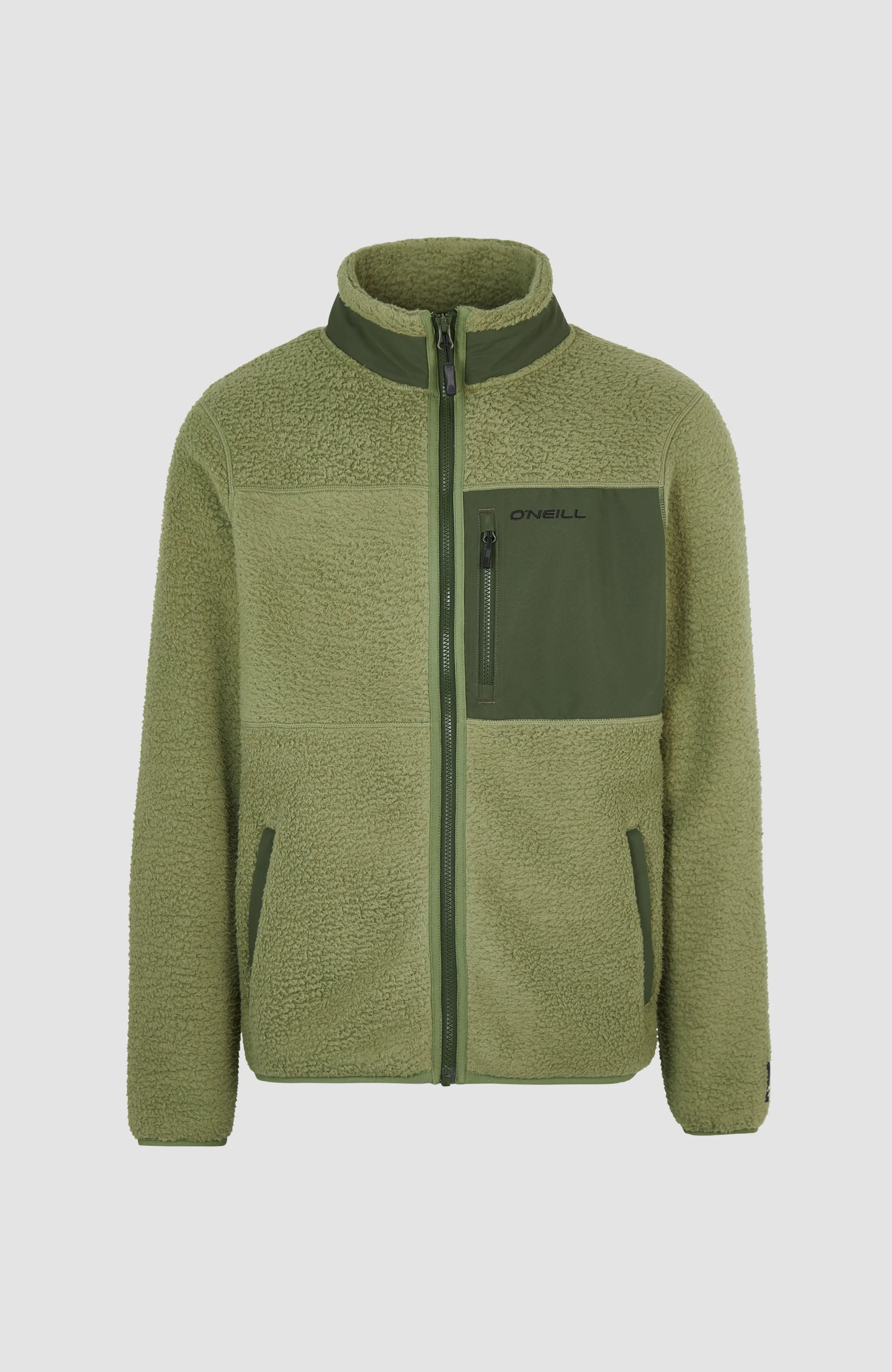 High-Pile Full-Zip Fleece | Deep Lichen Green