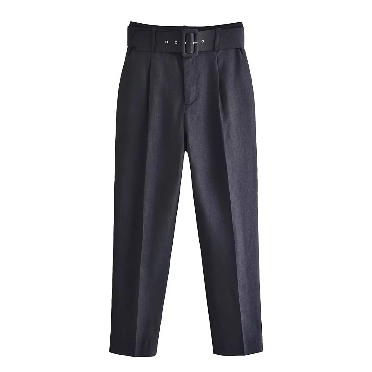 High waist casual cropped pants