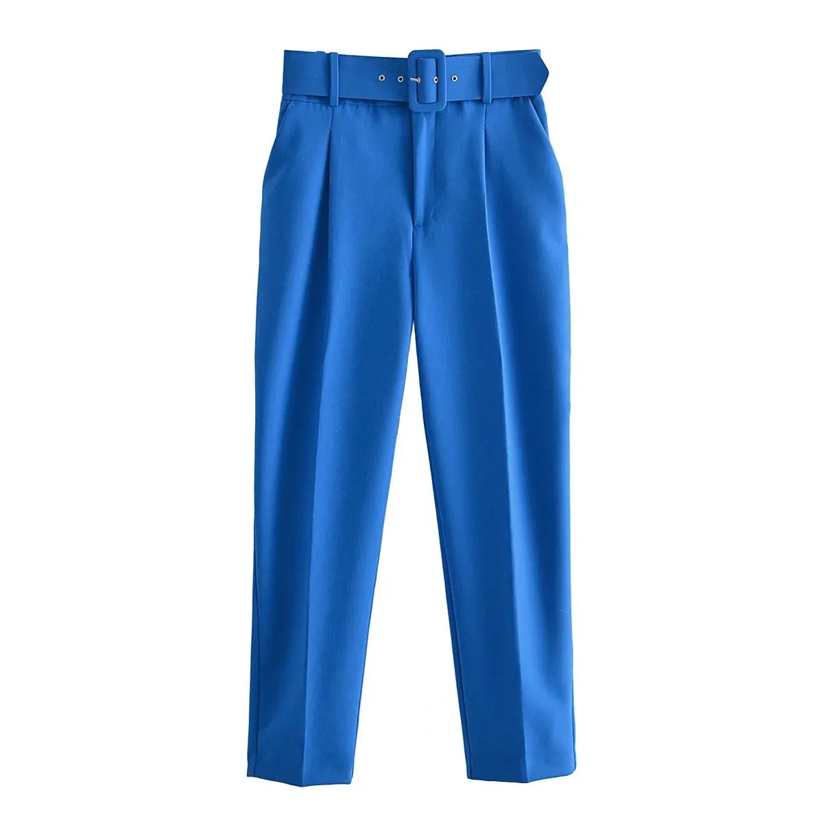 High waist casual cropped pants