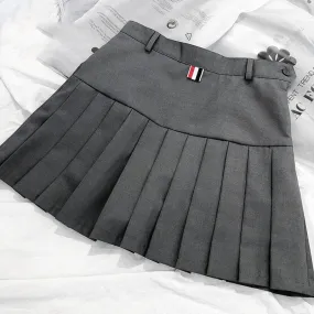High Waist College Skirt
