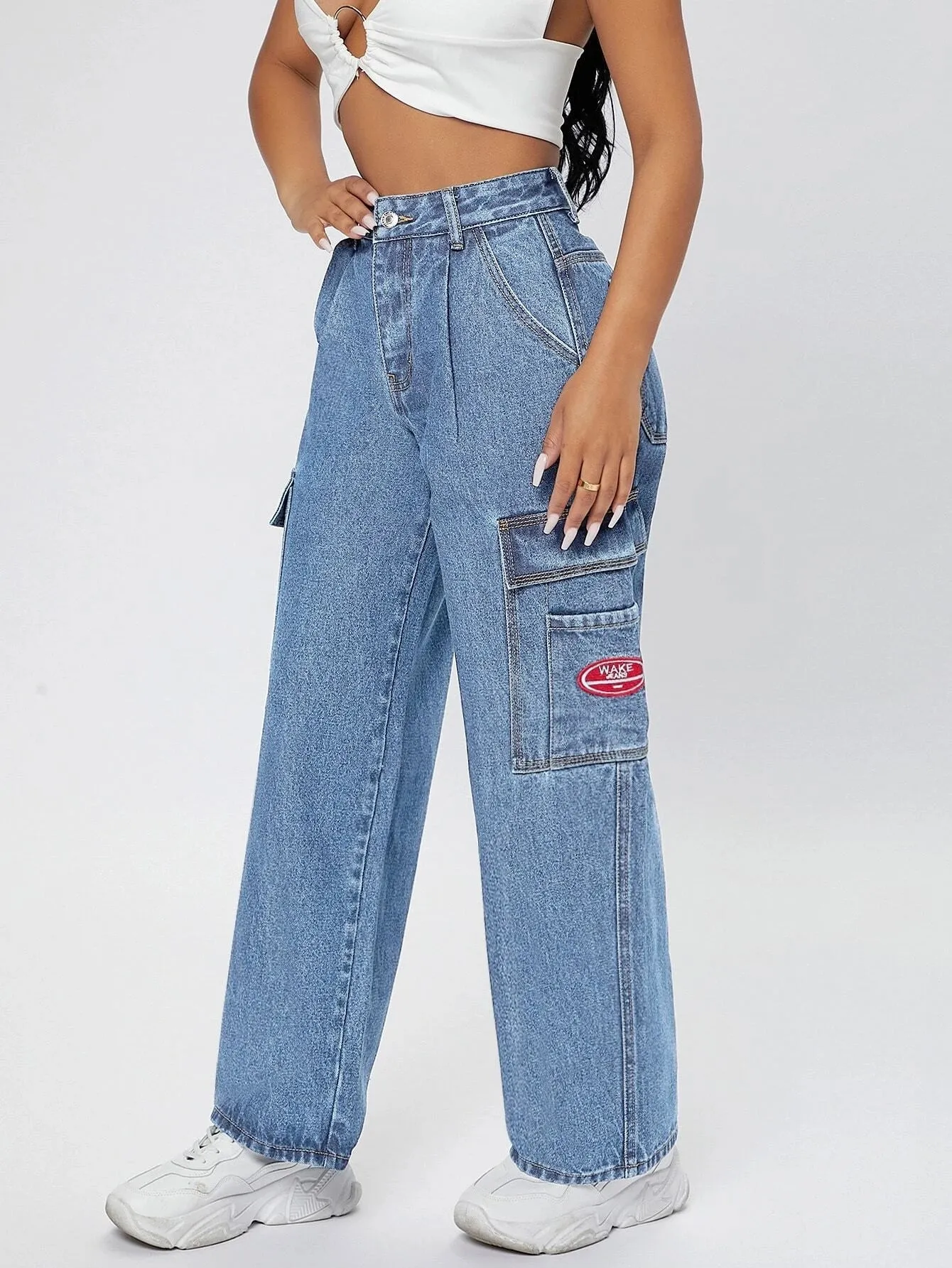 High Waist Wide Leg Cargo Pants