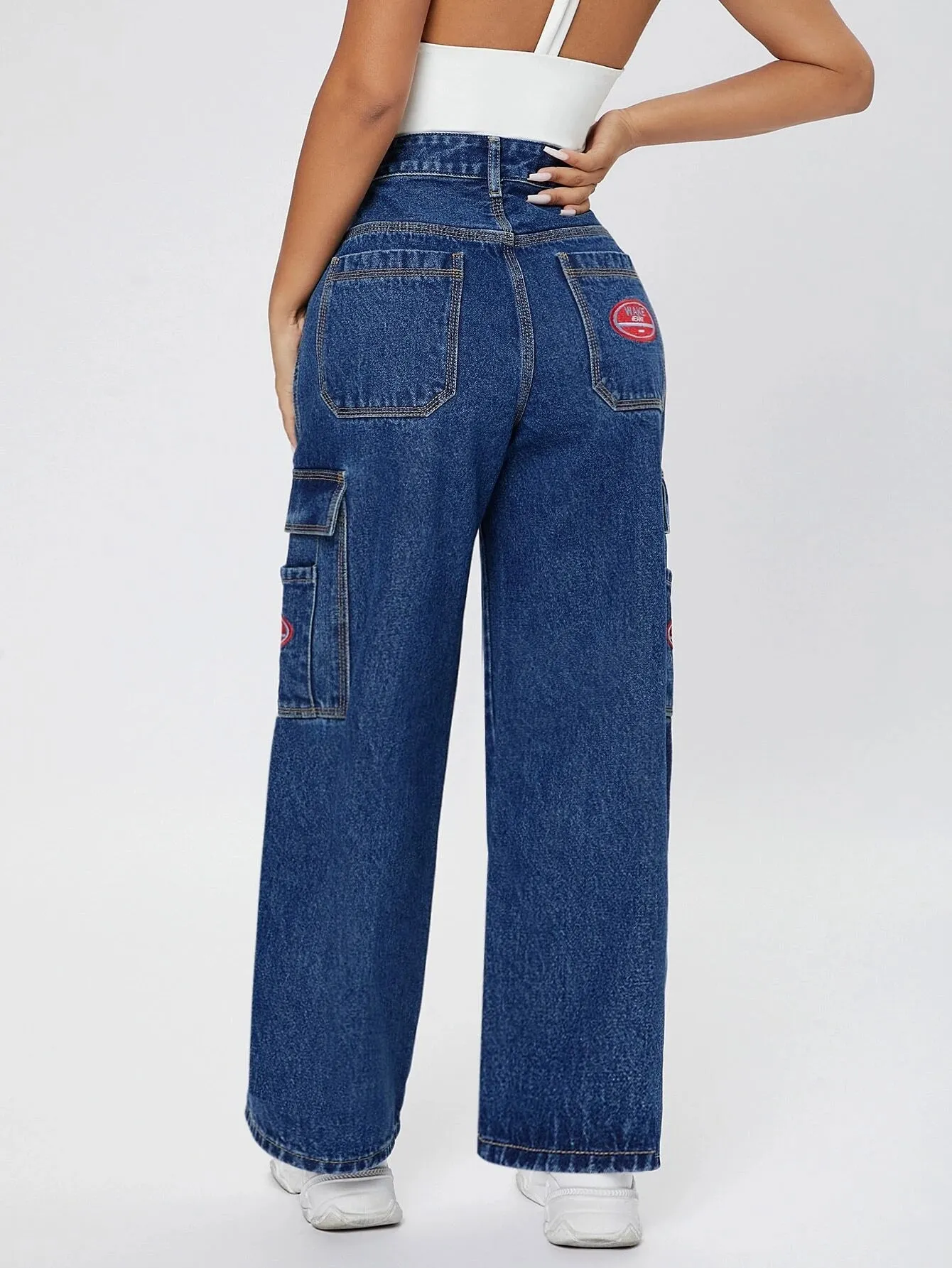 High Waist Wide Leg Cargo Pants