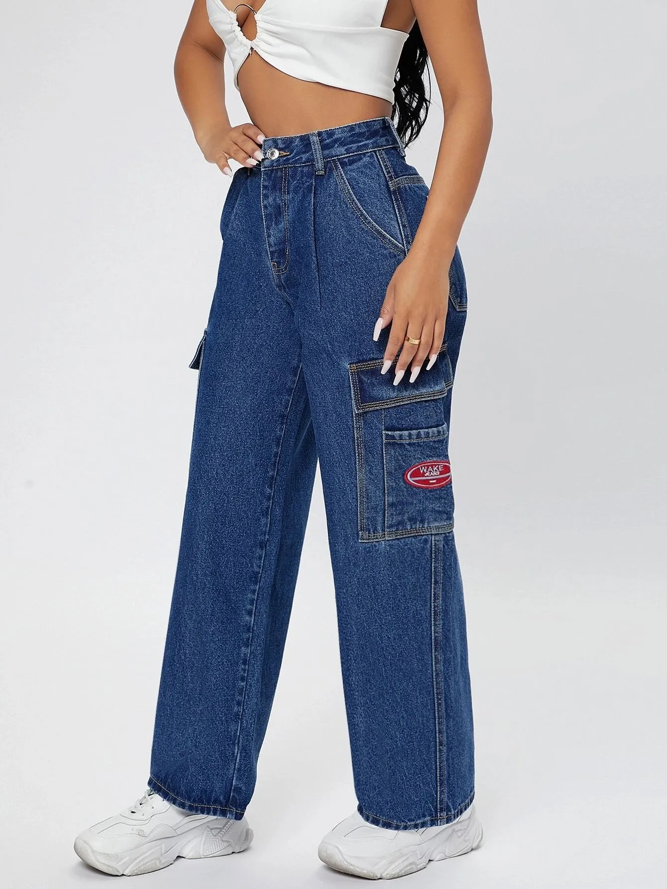 High Waist Wide Leg Cargo Pants