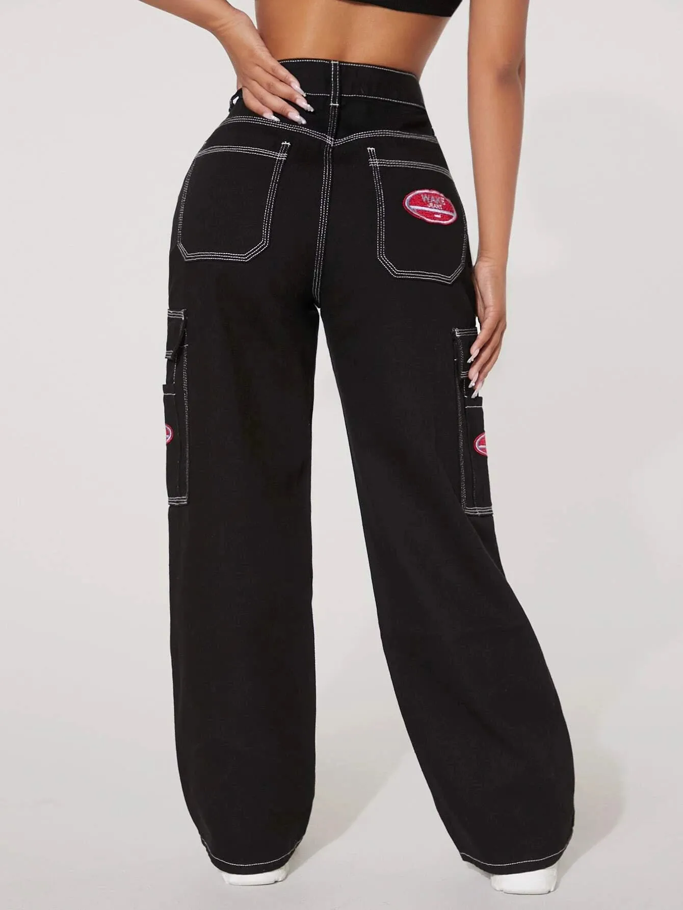High Waist Wide Leg Cargo Pants