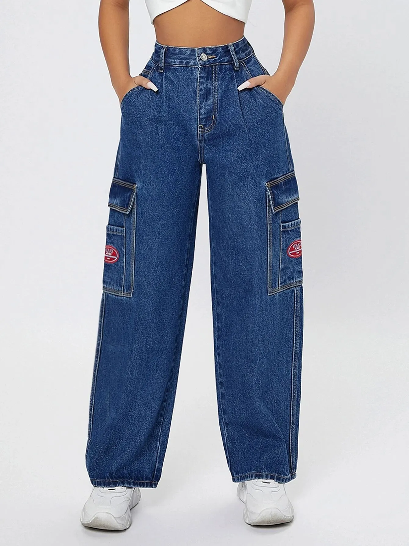 High Waist Wide Leg Cargo Pants