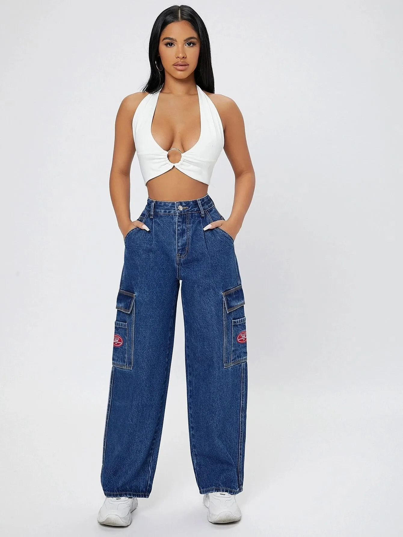 High Waist Wide Leg Cargo Pants