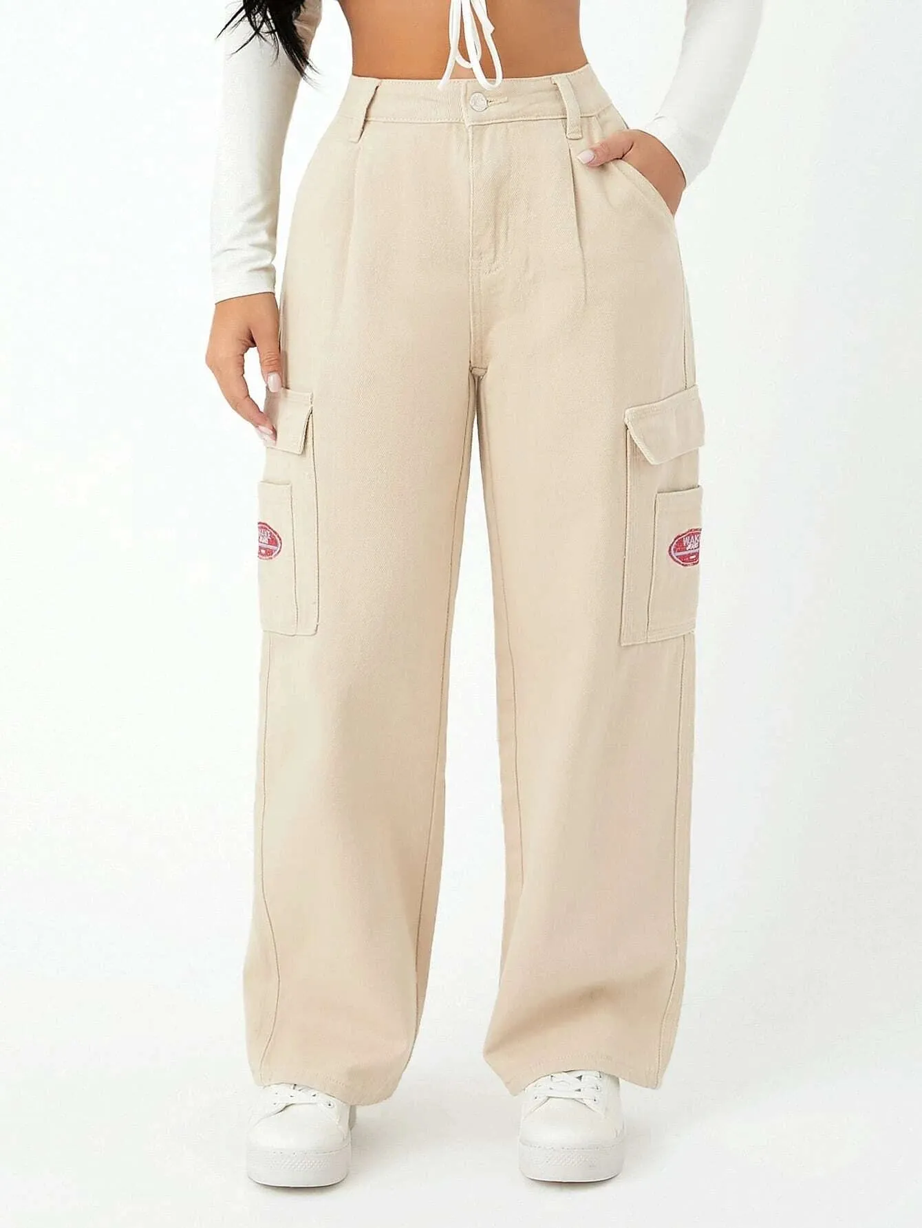 High Waist Wide Leg Cargo Pants