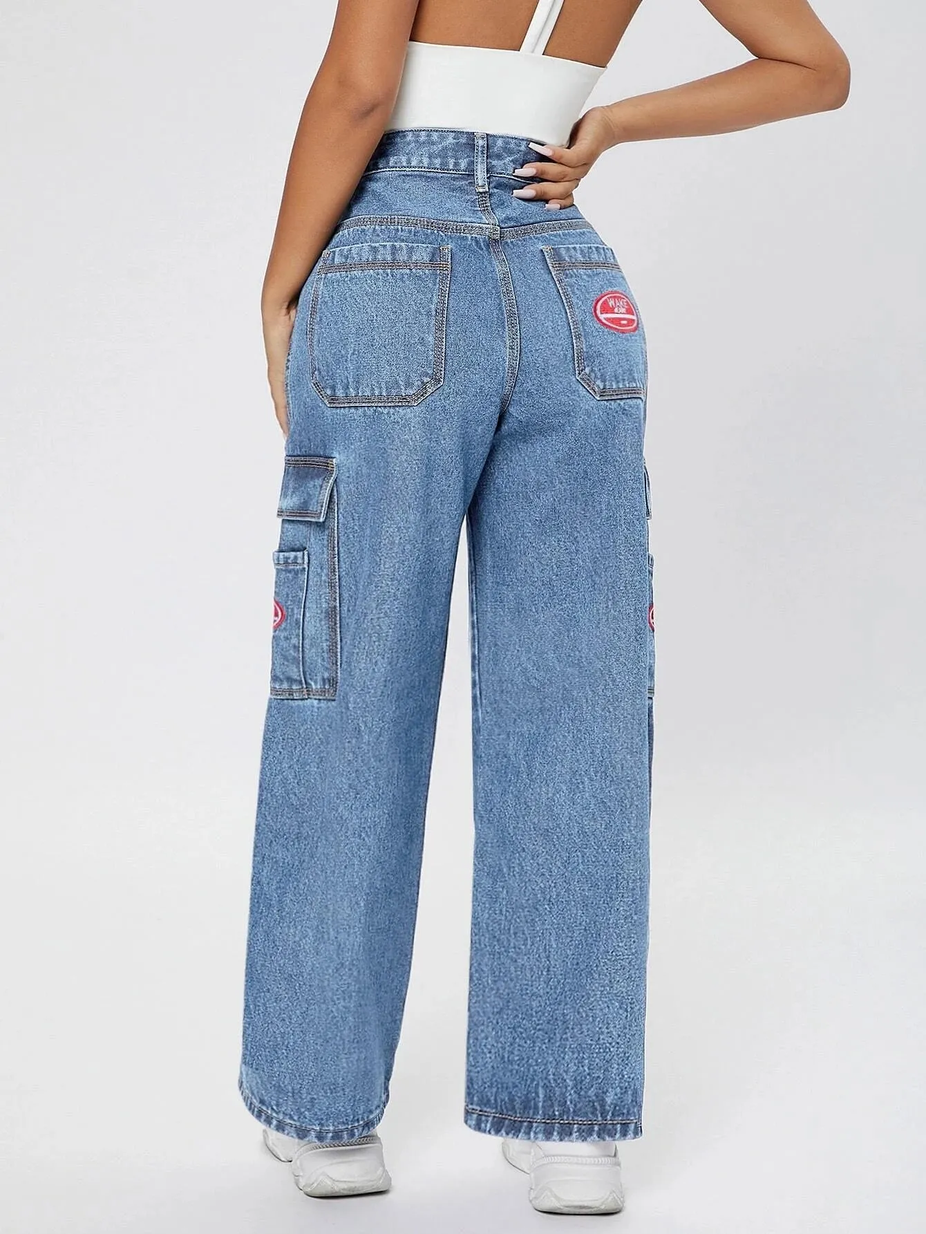 High Waist Wide Leg Cargo Pants
