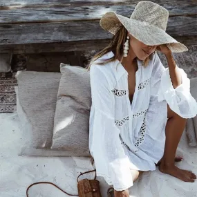 Hollow Crochet Bathing Suit Beach Wear Tunic