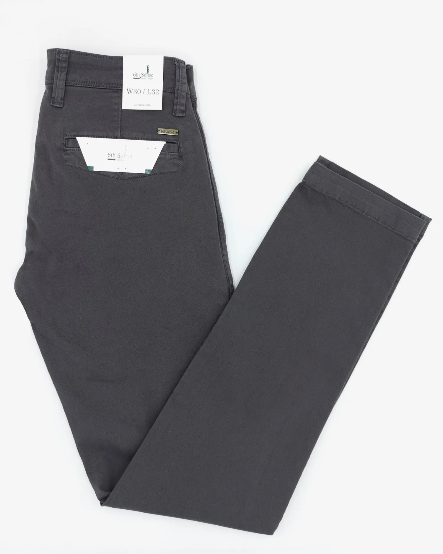 Kansas Print Mid Grey Chinos