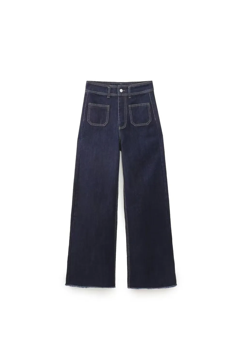 'Khanna' Nautical Pocket High Waist Straight Jeans