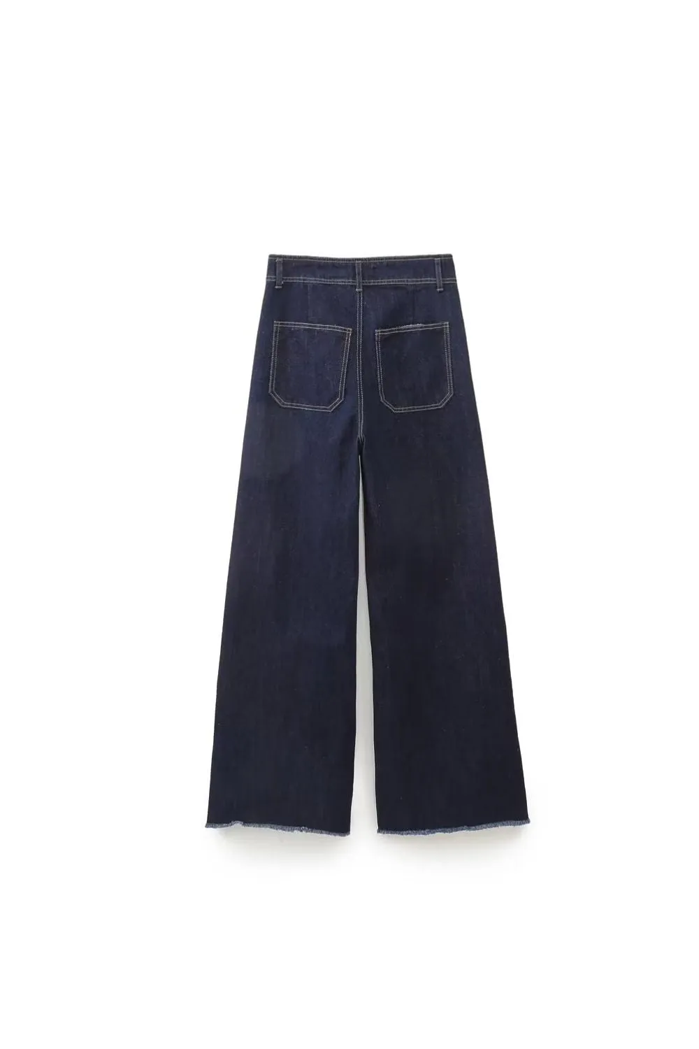 'Khanna' Nautical Pocket High Waist Straight Jeans