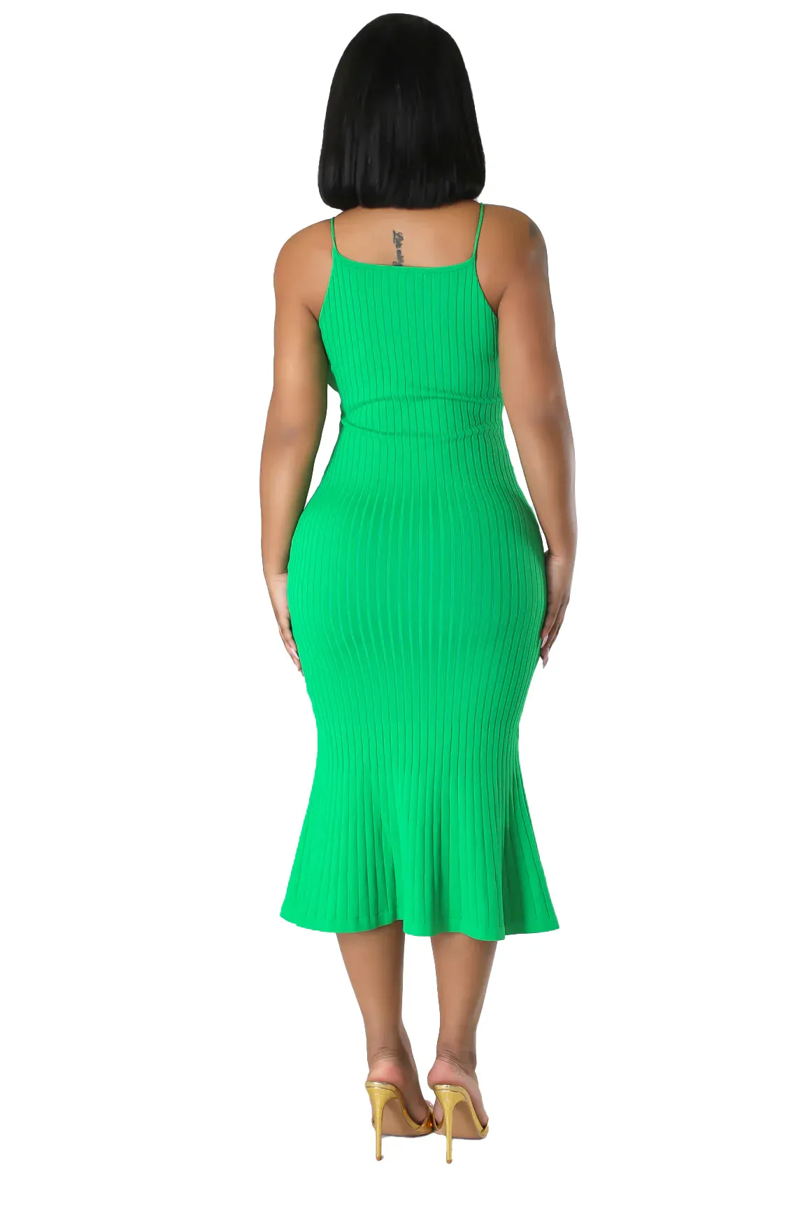 Knit Ribbed Midi Dress