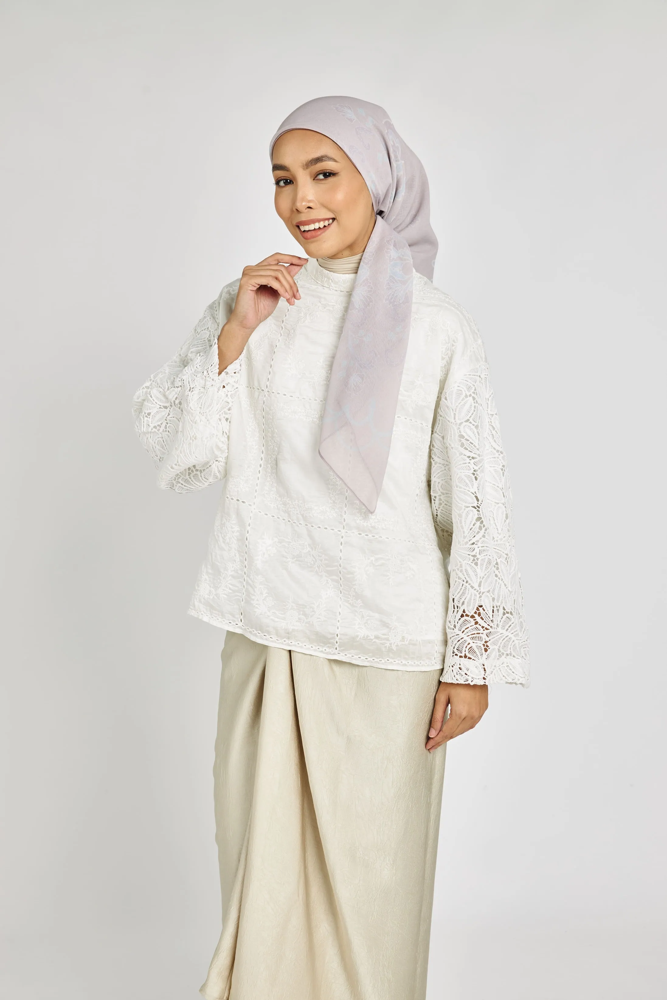 Kusuma Nude Square Scarf