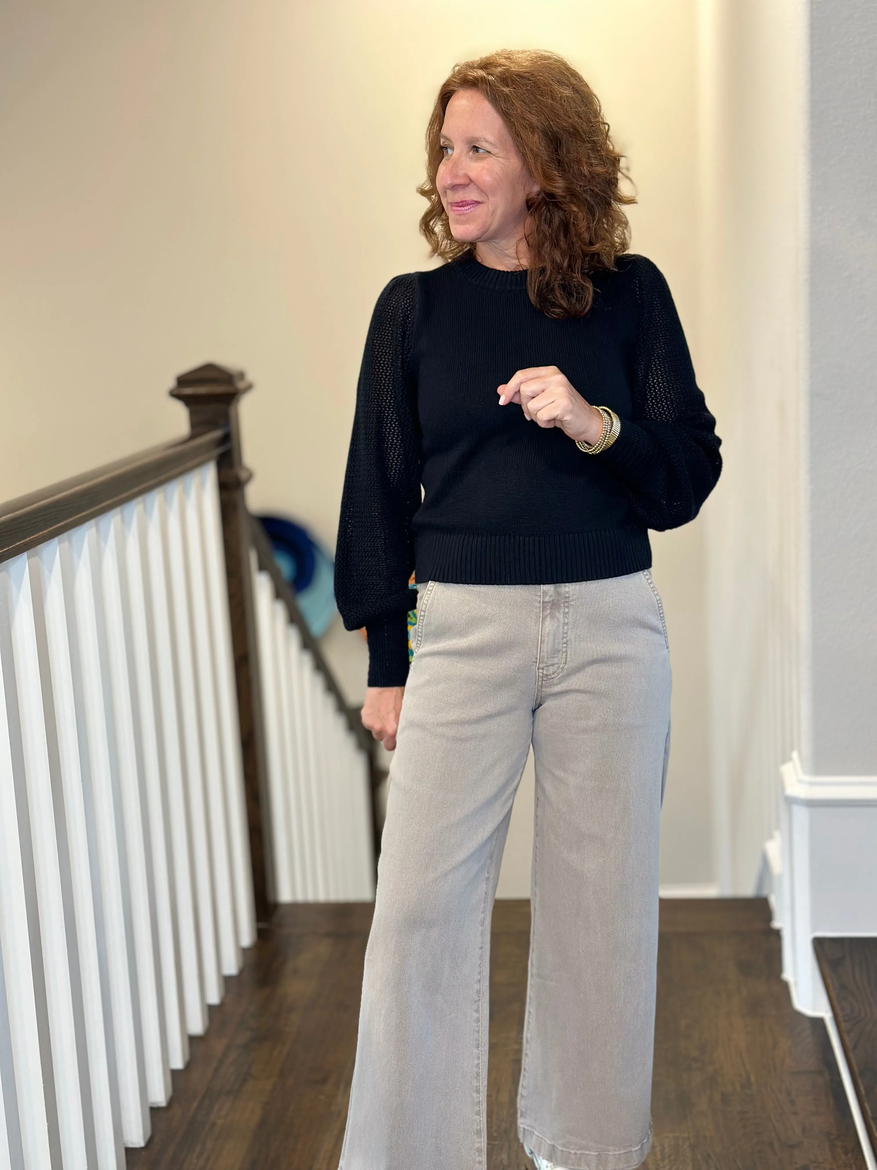 Kut from the Kloth Meg High Rise Wide Leg in Coffee Cream