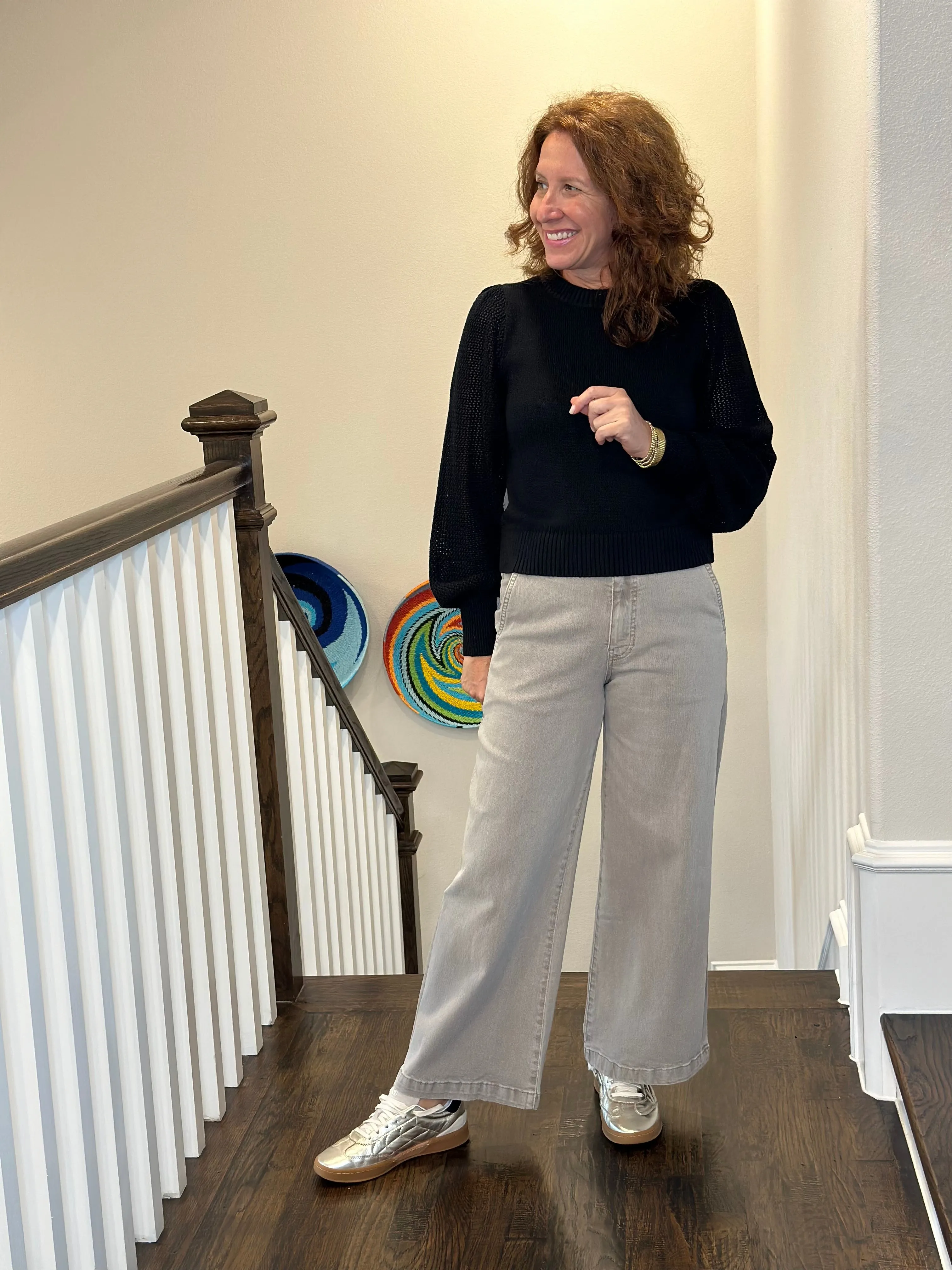 Kut from the Kloth Meg High Rise Wide Leg in Coffee Cream