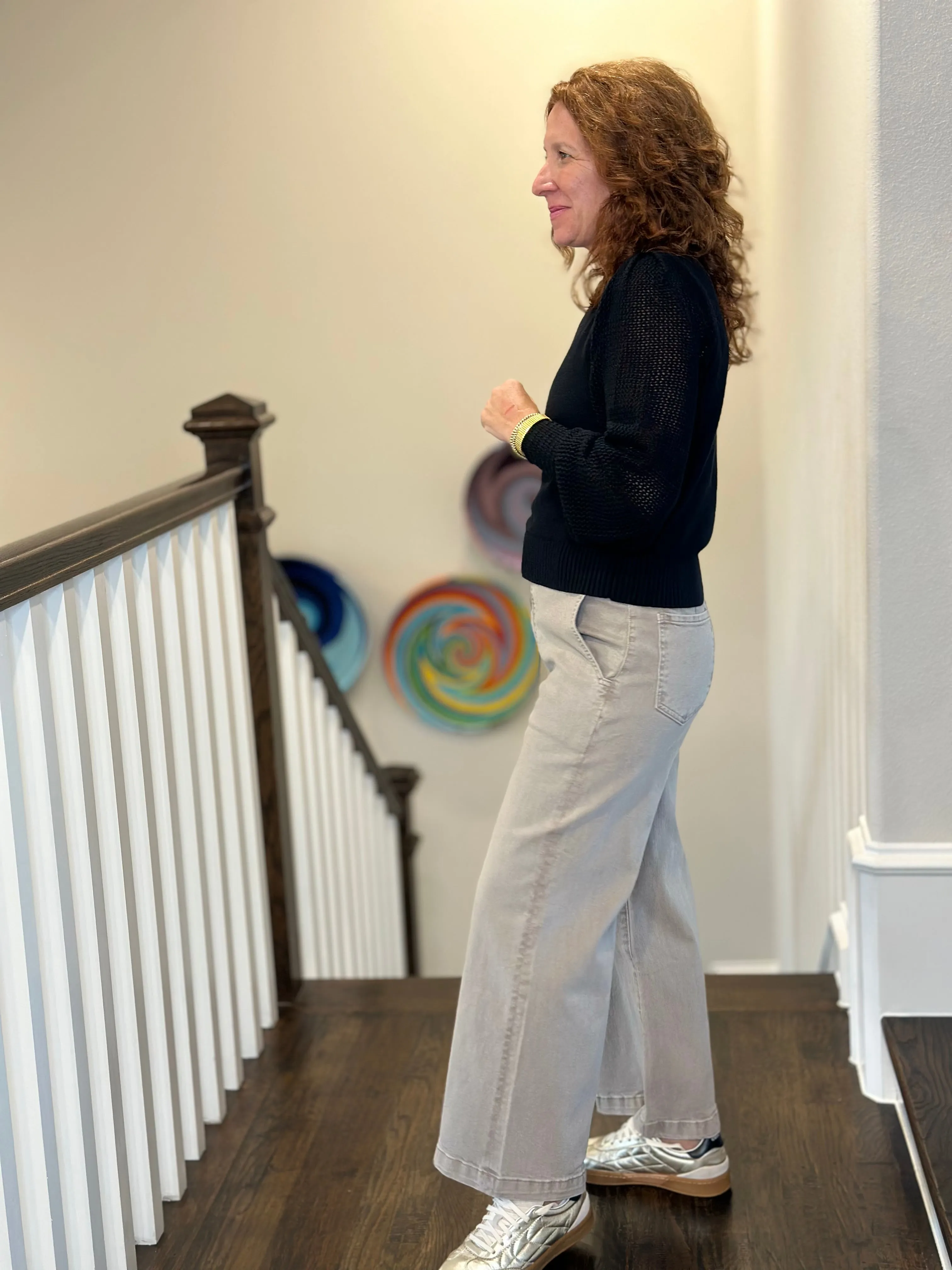 Kut from the Kloth Meg High Rise Wide Leg in Coffee Cream