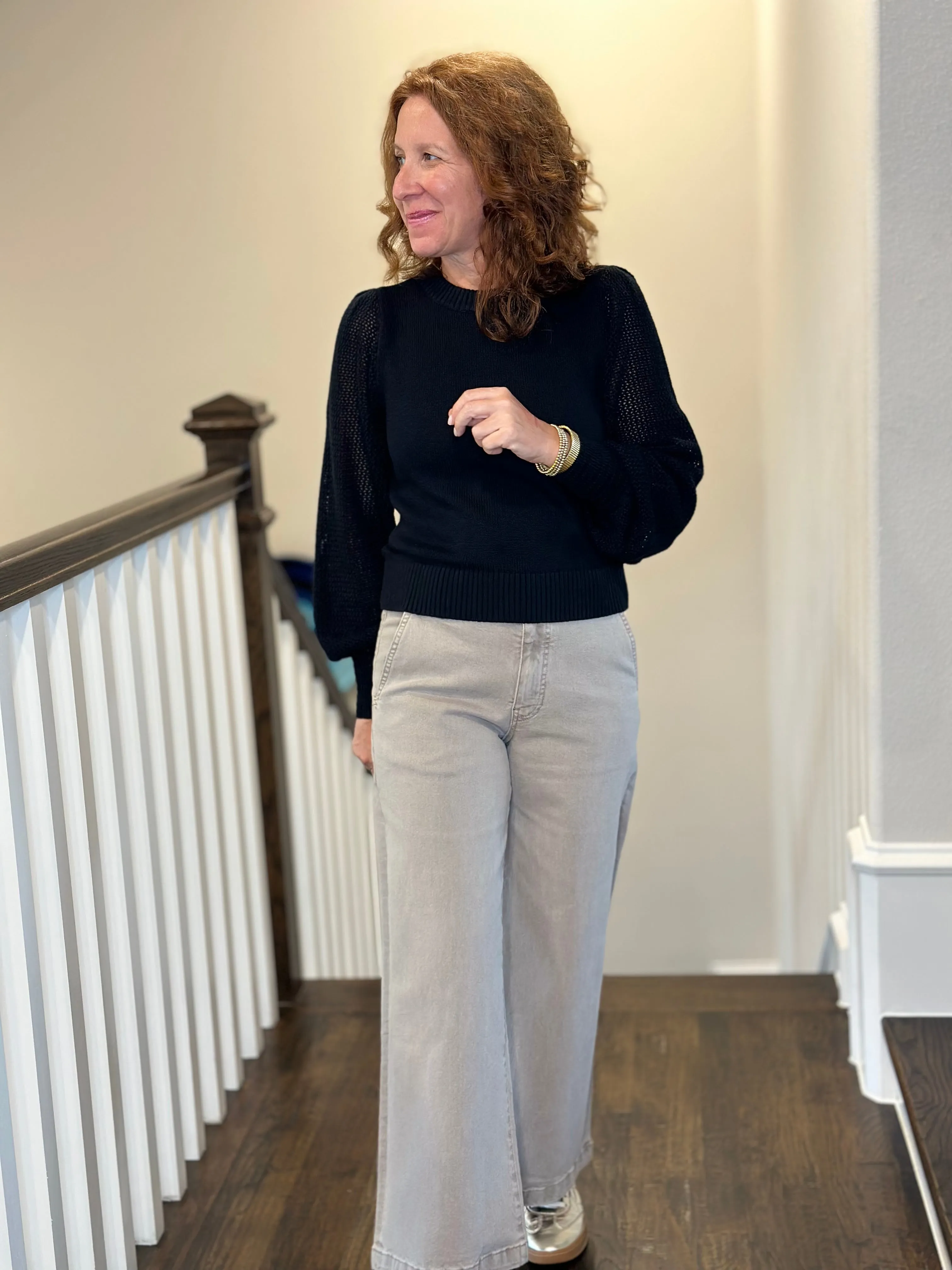 Kut from the Kloth Meg High Rise Wide Leg in Coffee Cream