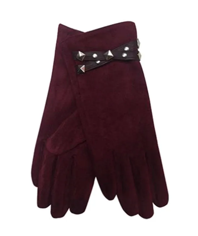 Ladies Fashion Studded Gloves Wholesale