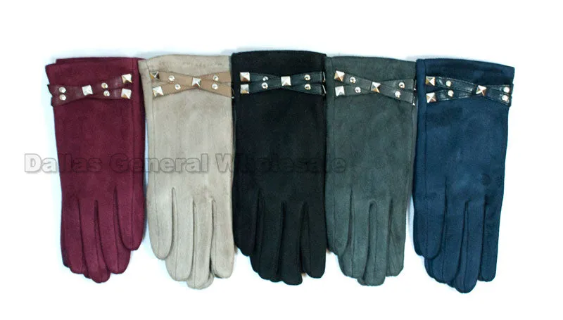 Ladies Fashion Studded Gloves Wholesale