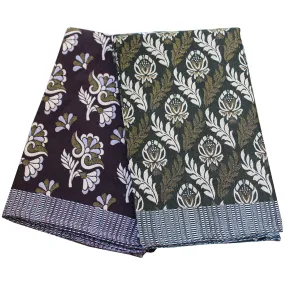 LITO Solapuri Chaddar Double Combo Blanket Pack of 2, Reversible All Season Maroon and Blue Blanket, Khes, Dohar 60 x 90 Inches with GSM 310, Solapur Chaddar Cotton Blanket