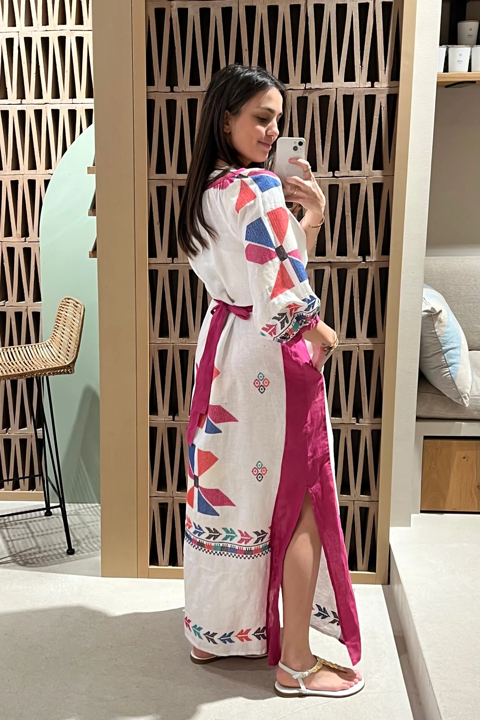 LONG LINEN DRESS "AEOLIS"