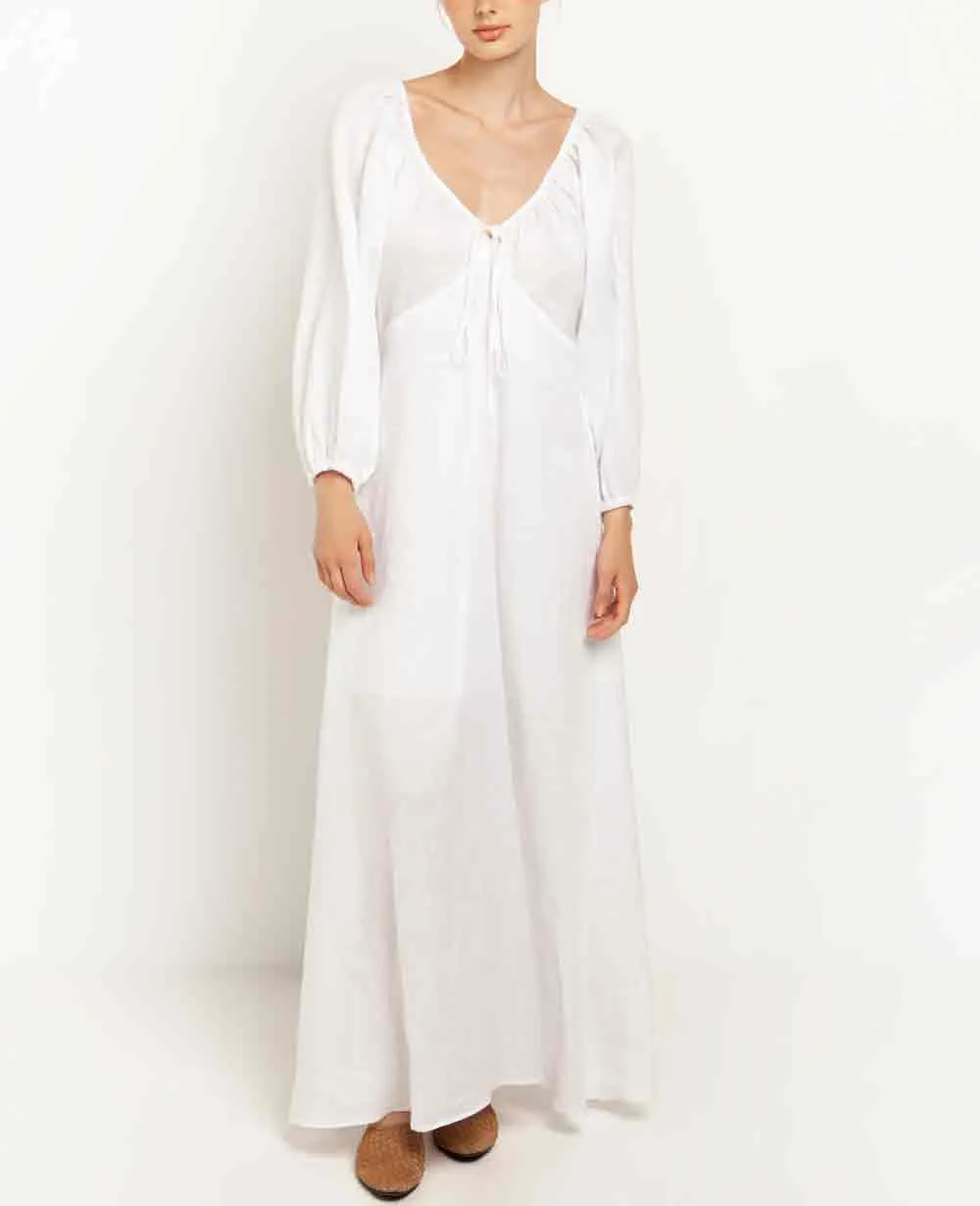 LONG LINEN DRESS "MINIMAL"