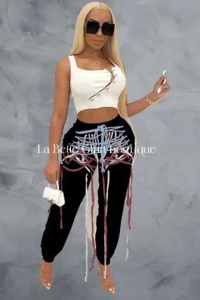 Lora Eyelet Drwastring Trousers.