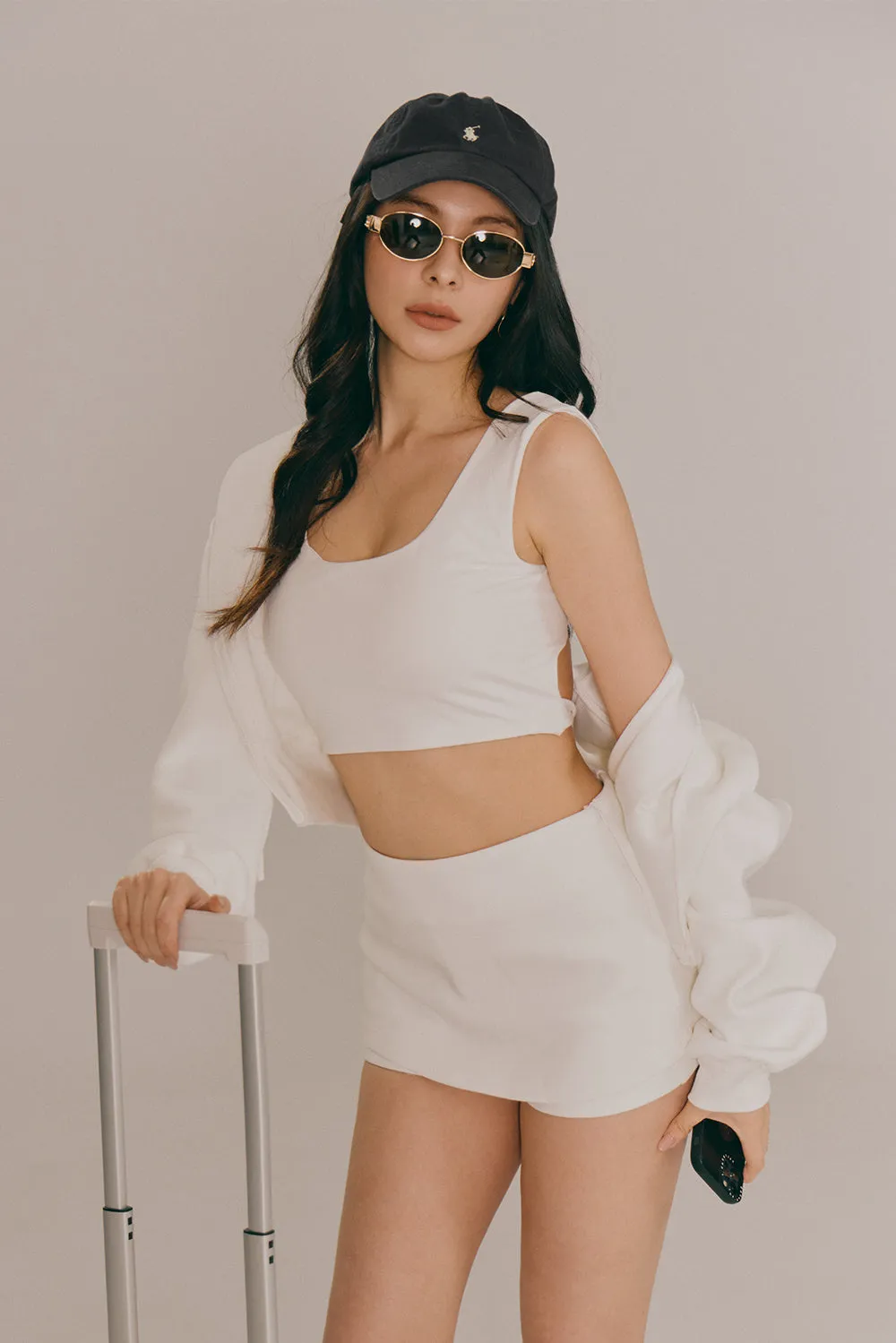 重磅迷你褲裙<br>Mini Pleated Skort