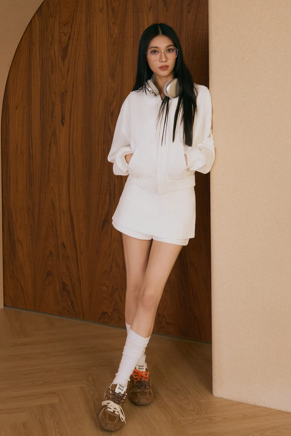 重磅迷你褲裙<br>Mini Pleated Skort