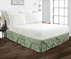 Luxury Moss Pinch Bed Skirt
