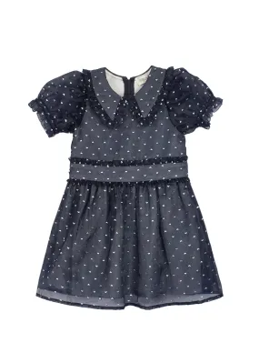 Majesty Natural Waist Organza & Sparkling Knit Dress
