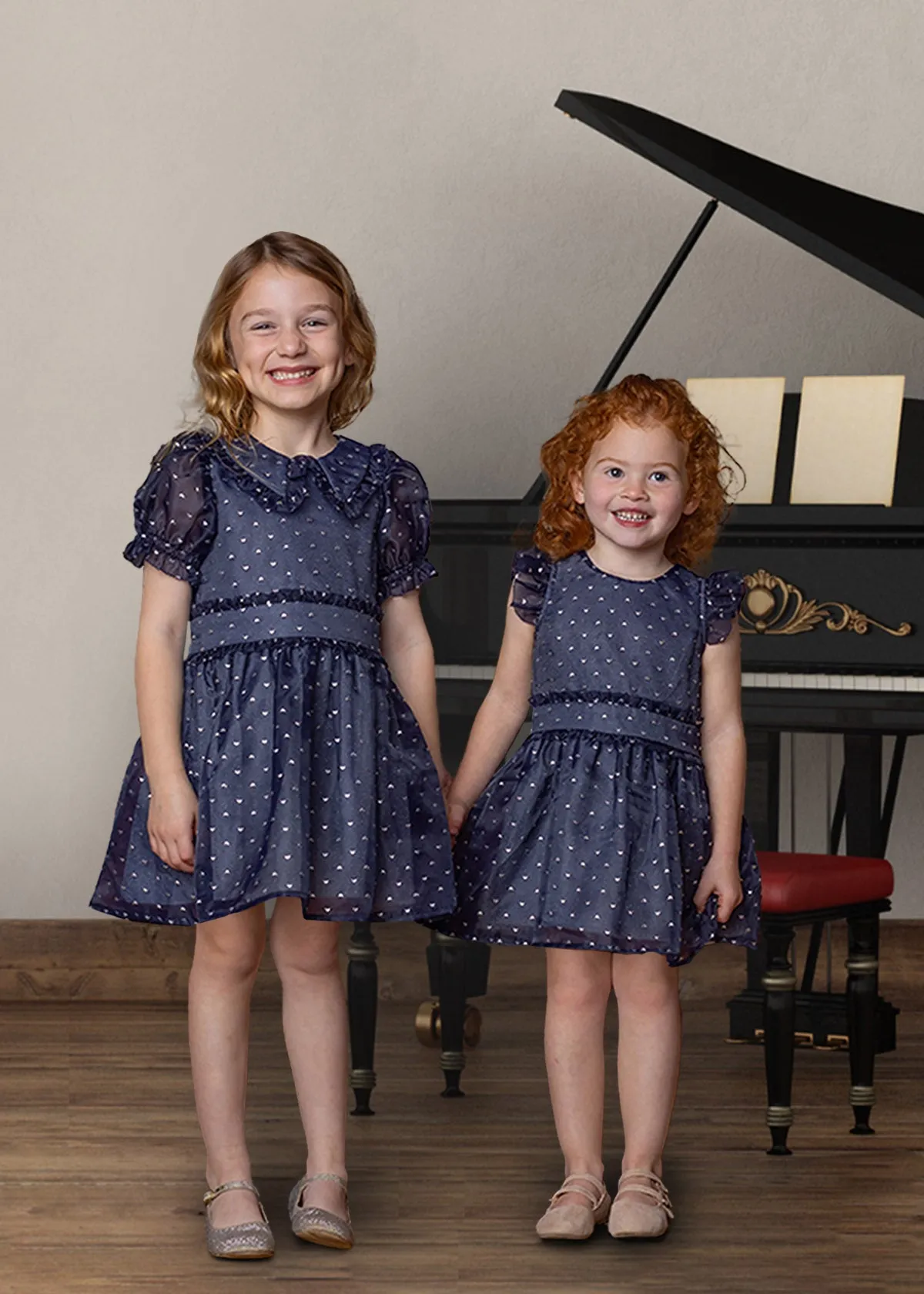 Majesty Natural Waist Organza & Sparkling Knit Dress