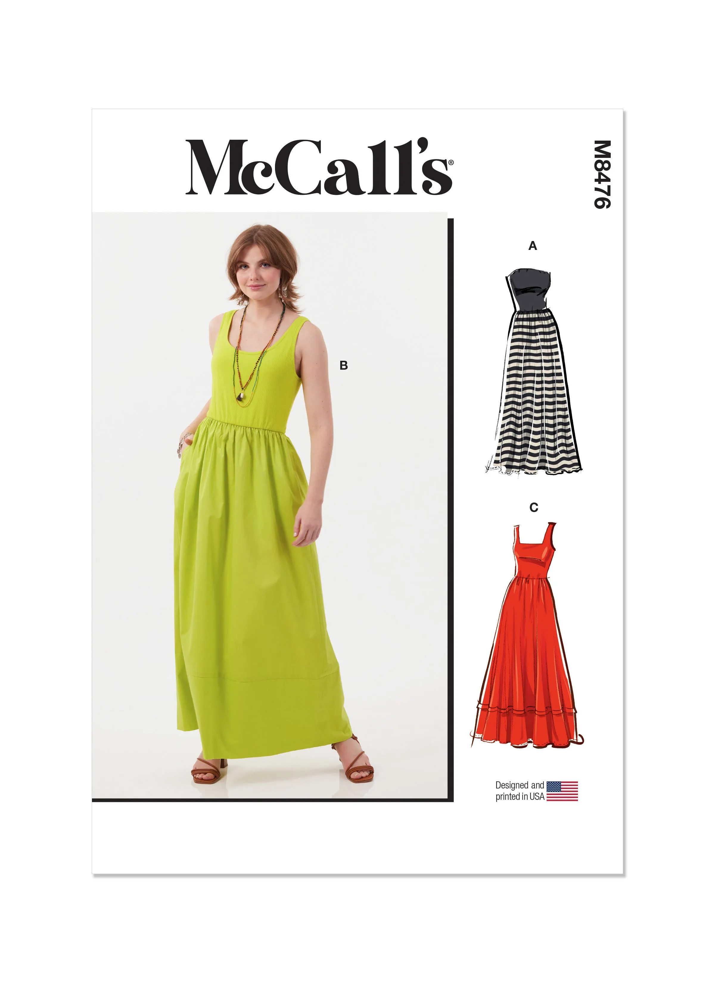 McCall's Sewing Pattern 8476 Misses' Dresses