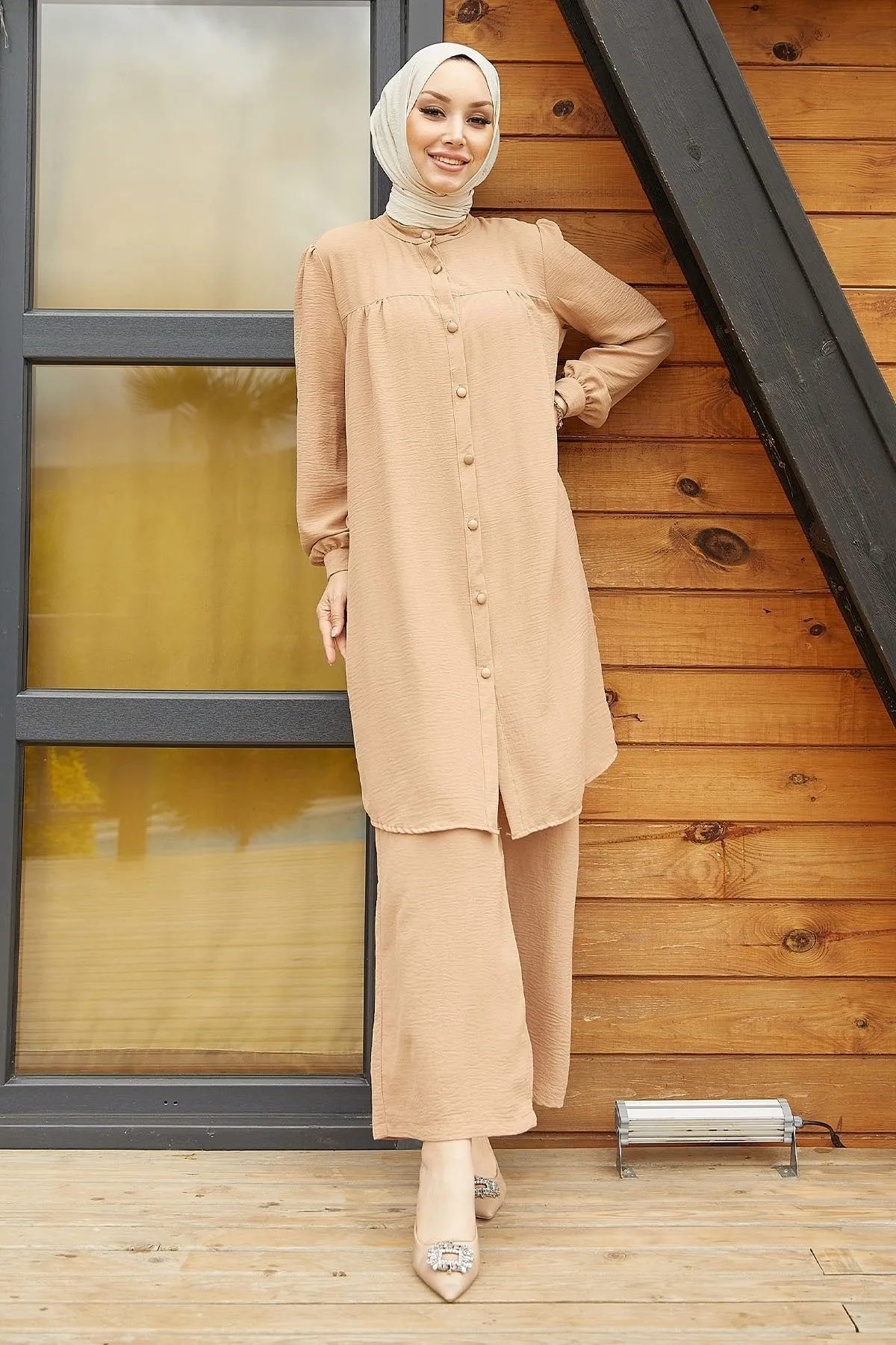 MDS Women Arfa Ayrobin Buttoned Casual Suit - Milky Coffee - Dortmund