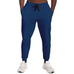 Medium Dark Blue Joggers | Unisex | with PLUS sizes | Medium Dark Pure Blue | C100M50Y0K60