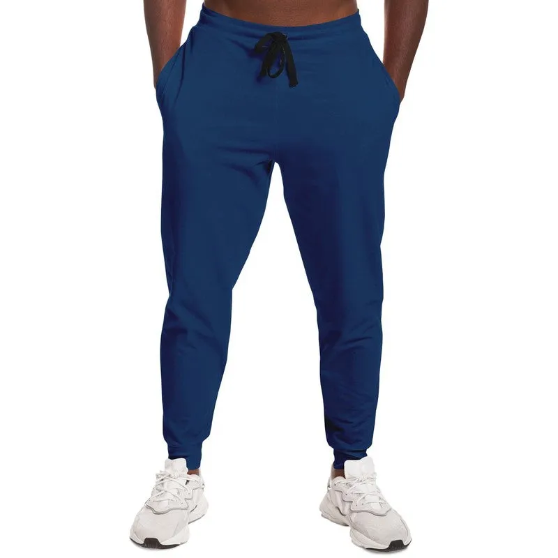Medium Dark Blue Joggers | Unisex | with PLUS sizes | Medium Dark Pure Blue | C100M50Y0K60