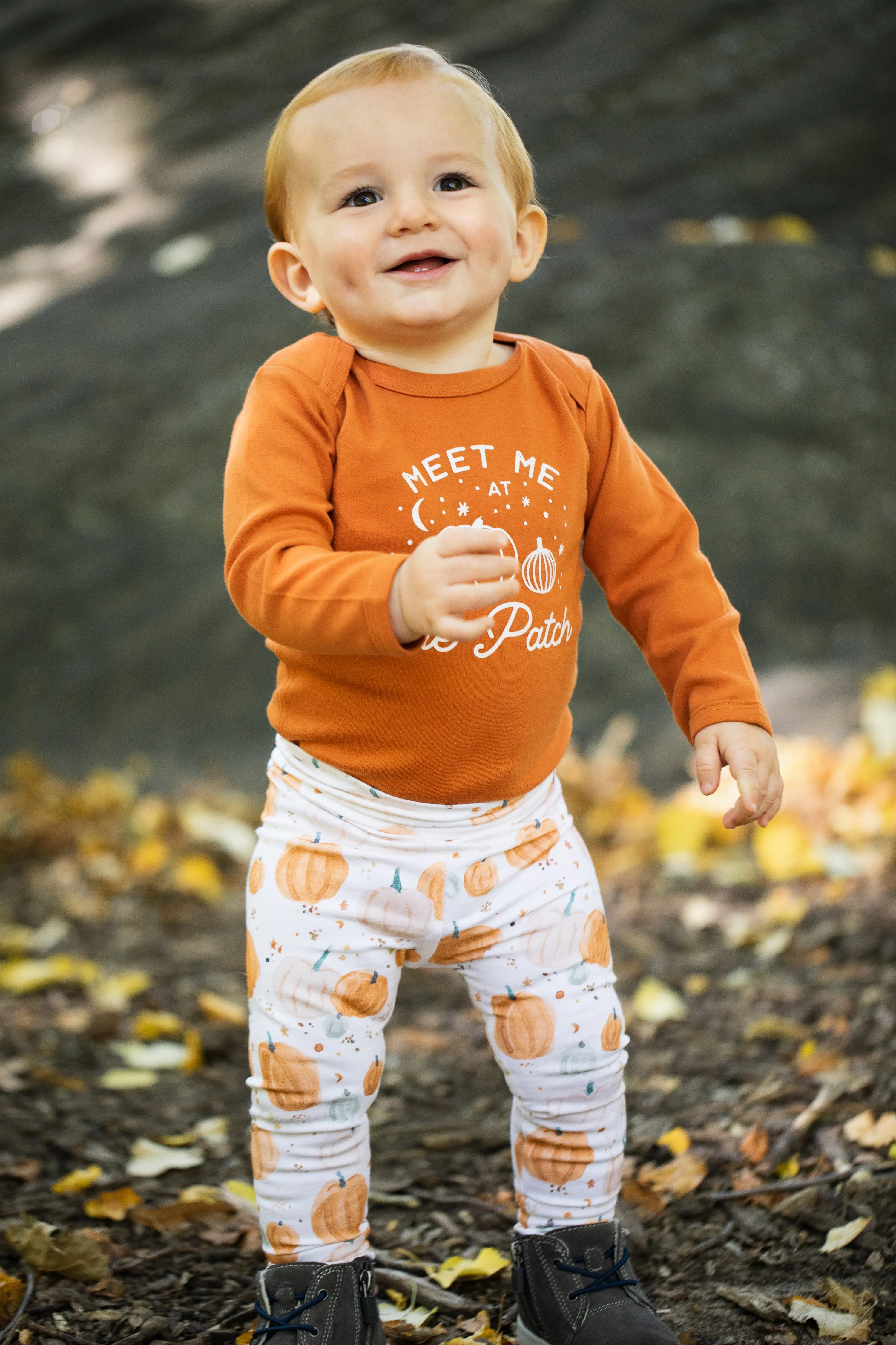 Meet me at the Patch | Fall Orange Bodysuit