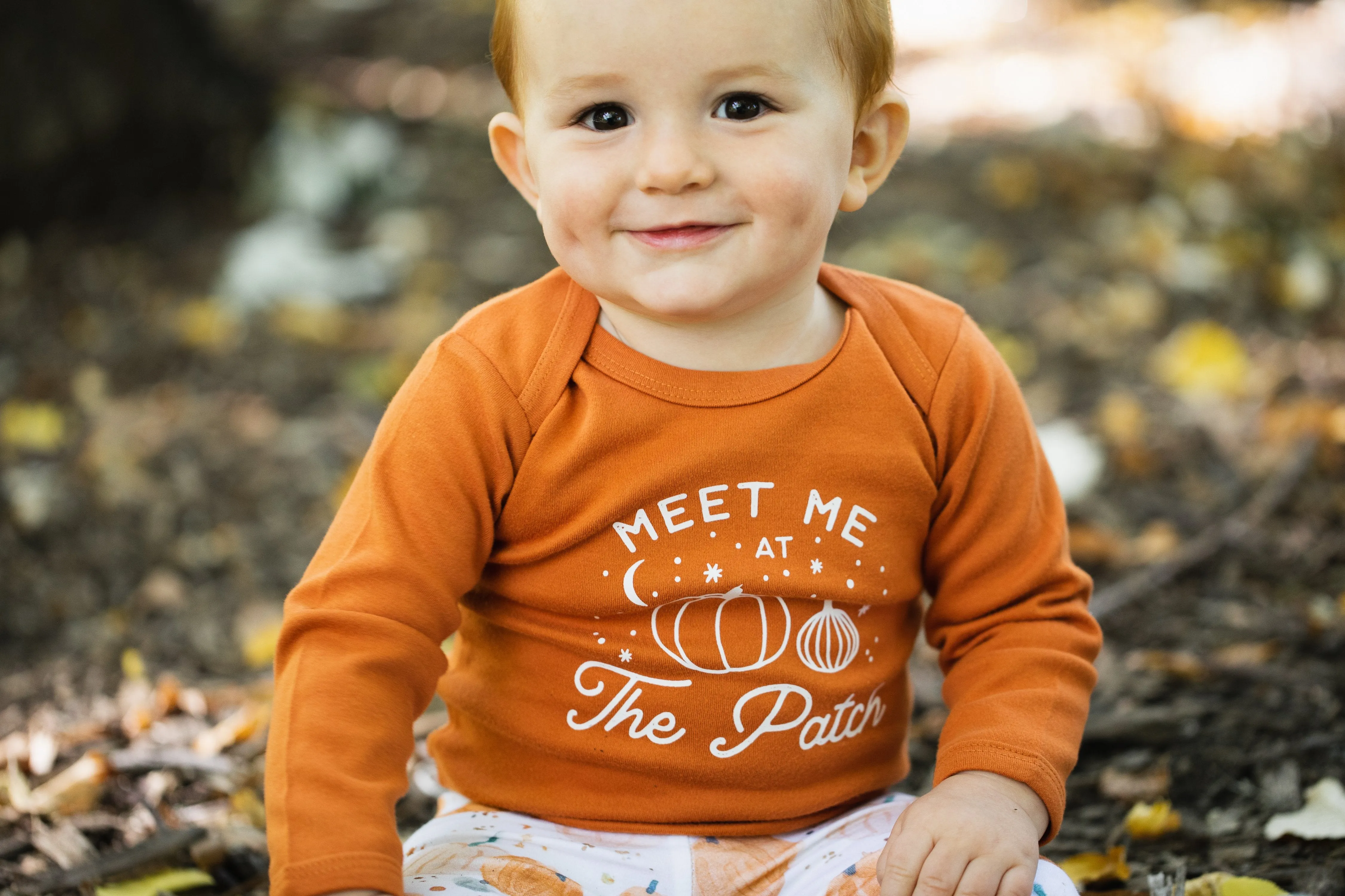 Meet me at the Patch | Fall Orange Bodysuit