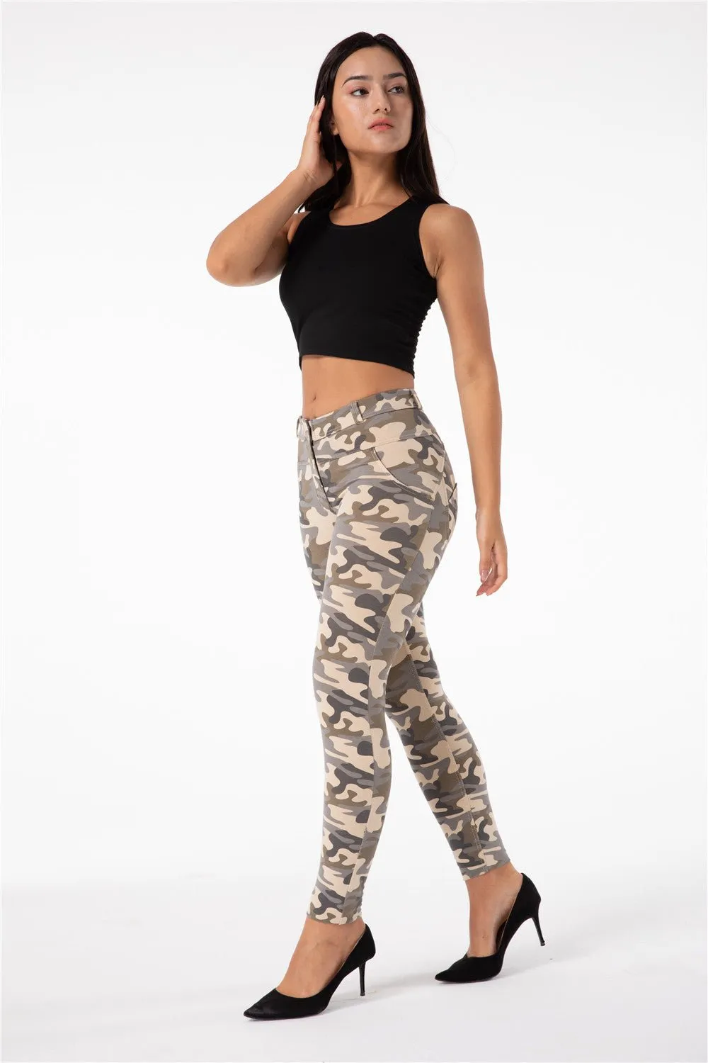 Melody Shaping Pants High Waist Sand Camo