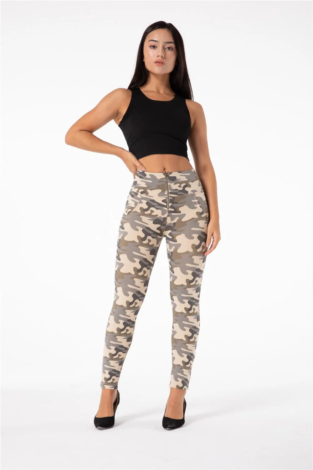 Melody Shaping Pants High Waist Sand Camo
