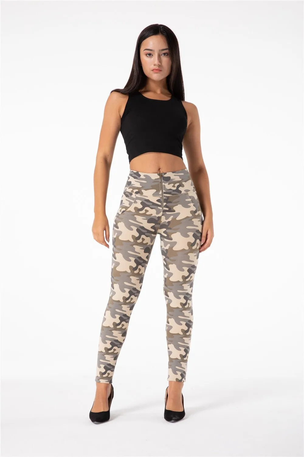 Melody Shaping Pants High Waist Sand Camo