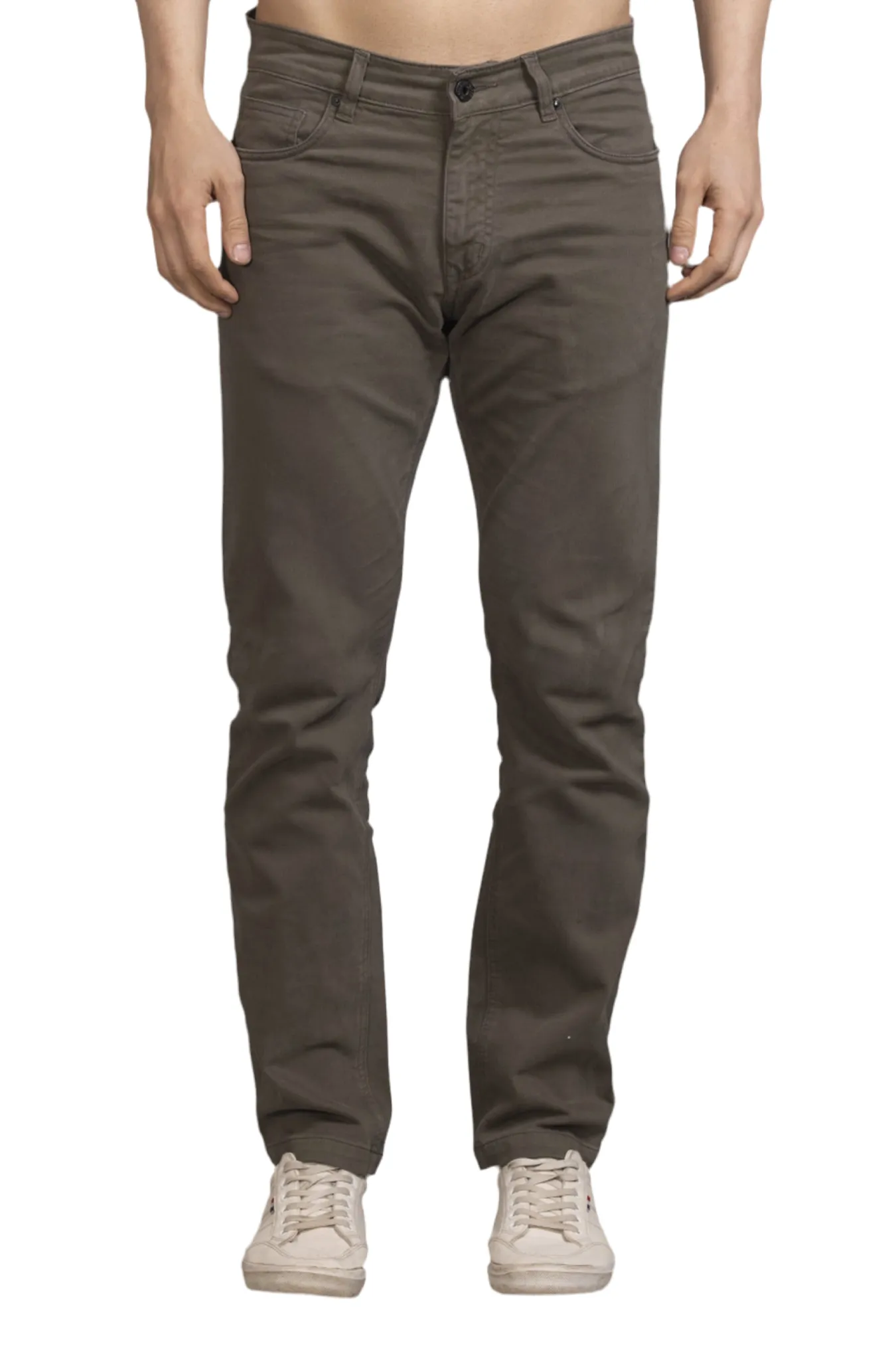 Men Colored jeans Slimfit- Brown