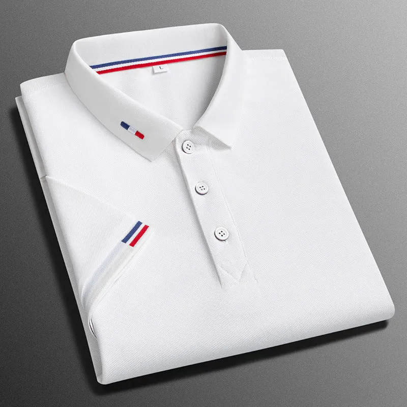 Men’s Embroidered Cotton Polo T-shirt