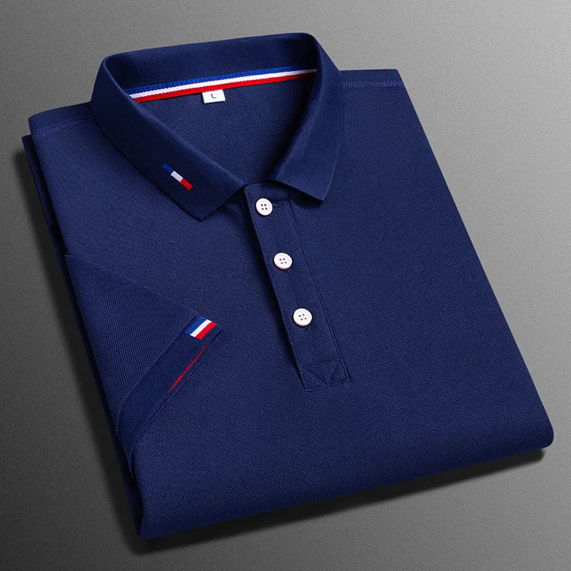 Men’s Embroidered Cotton Polo T-shirt