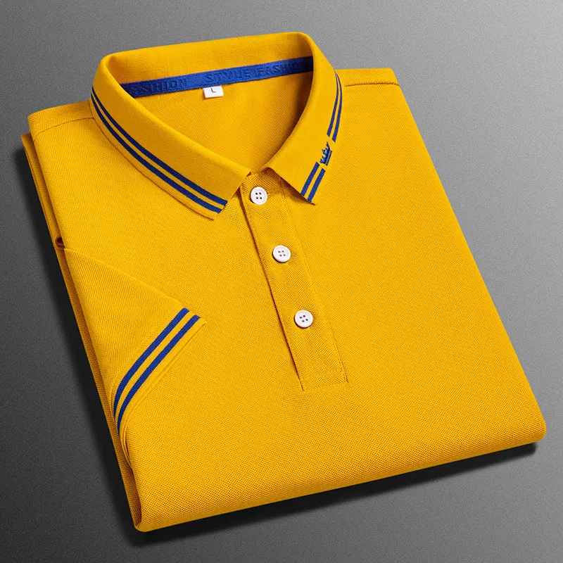 Men’s Embroidered Cotton Polo T-shirt